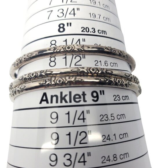 Silpada Sterling Silver Set Of 3 Willow Bangle XO Bracelets # 19624 - Picture 10 of 12